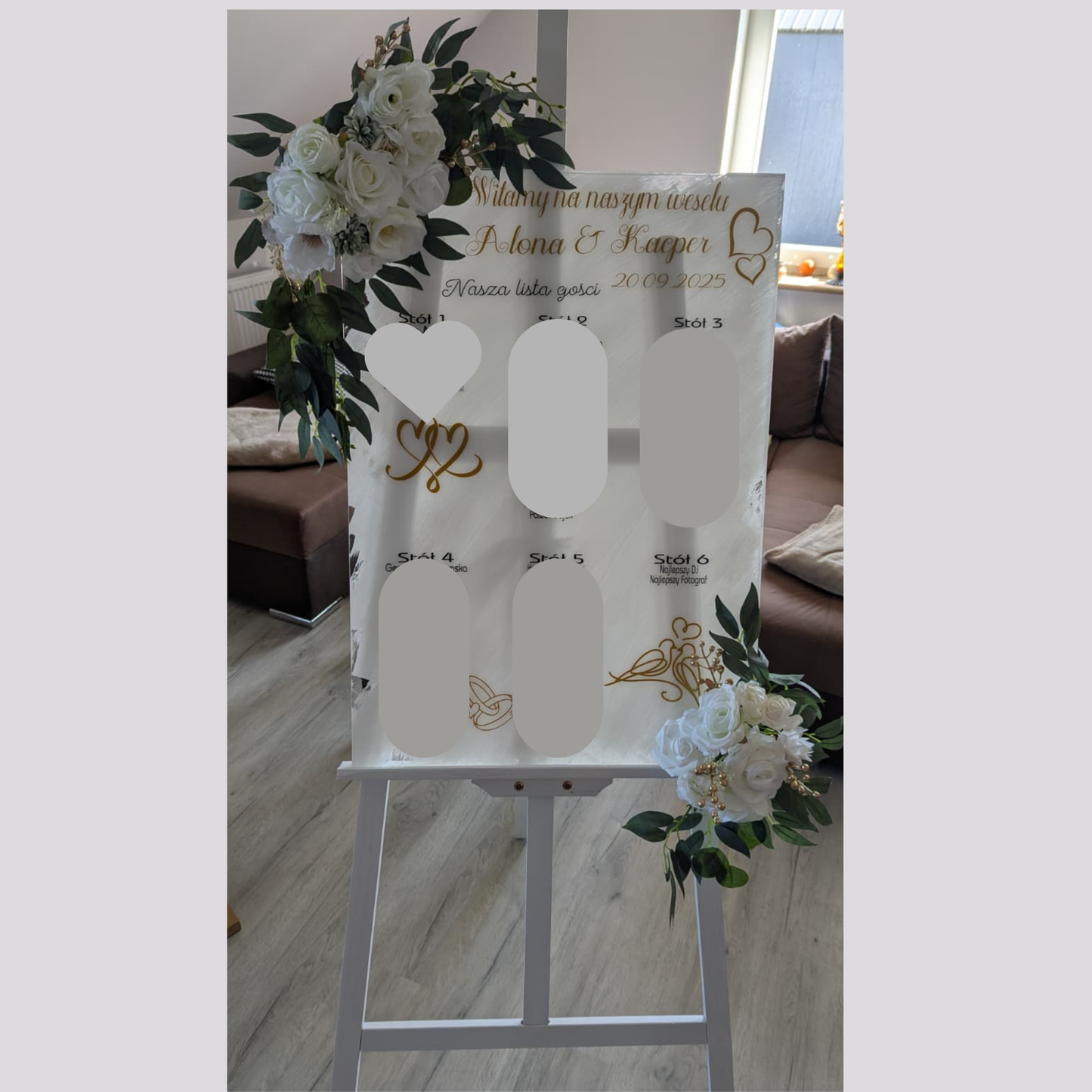 Tablica powitalna z akrylu – personalizowana