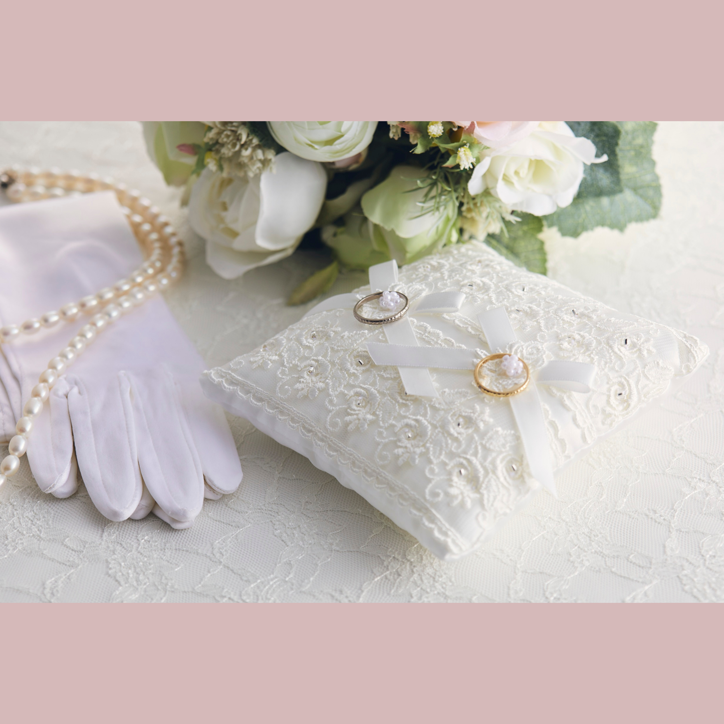 💍 Poduszka na obrączki – Scena dla Waszej miłości