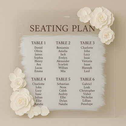 Tablica z planem stołów – personalizowana