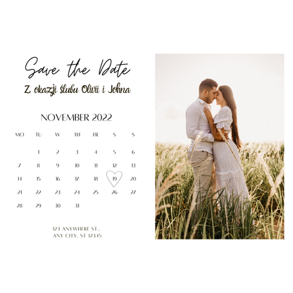 Save the Date Karty / Magnesy – personalizowane
